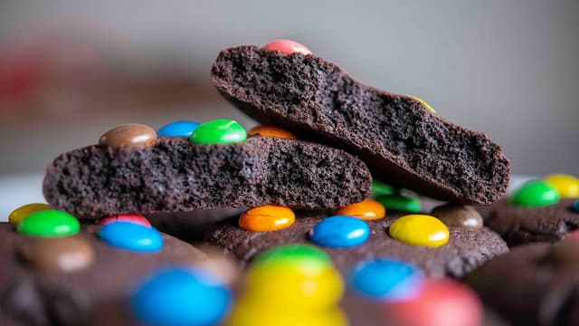 Double Chocolate M&M's Cookies